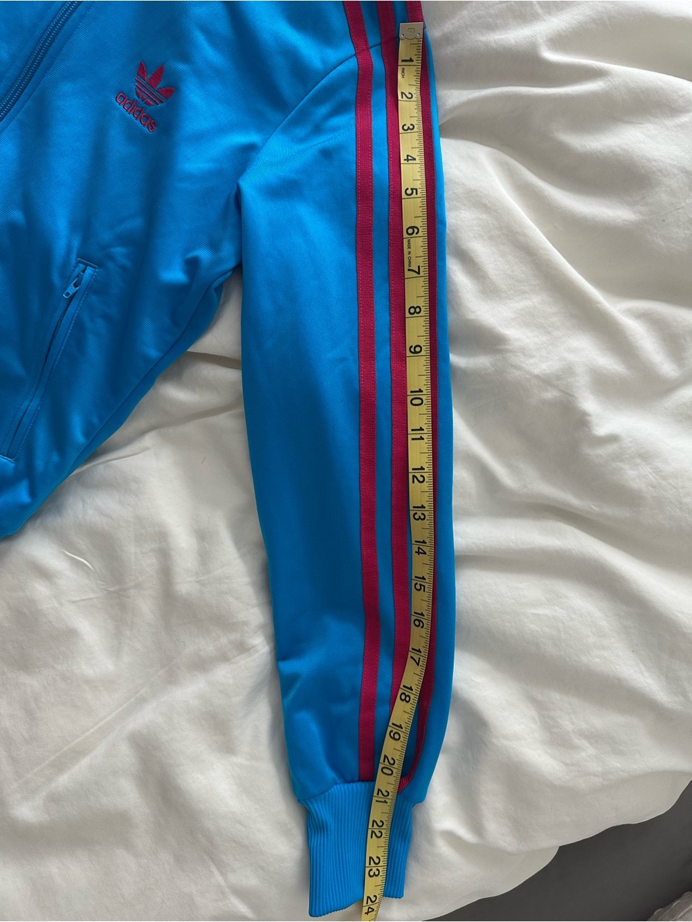 Vintage 2010 Adidas Originals Firebird Track Jacket Aqua Pink S 36 - Picture 9 of 9
